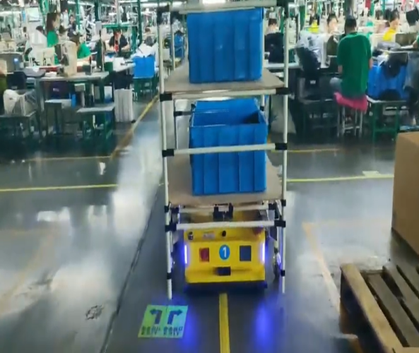 潛伏牽引式AGV應用