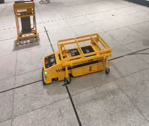 單向潛伏式料架AGV應用